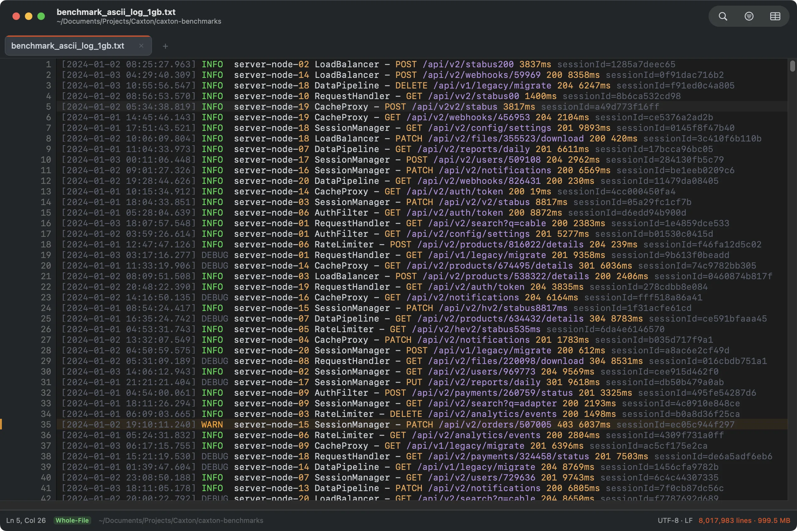 Eight simultaneous cursors
